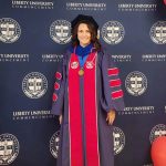 Dr. Sabogal-Rodriguez celebrates graduation day, May 2024.