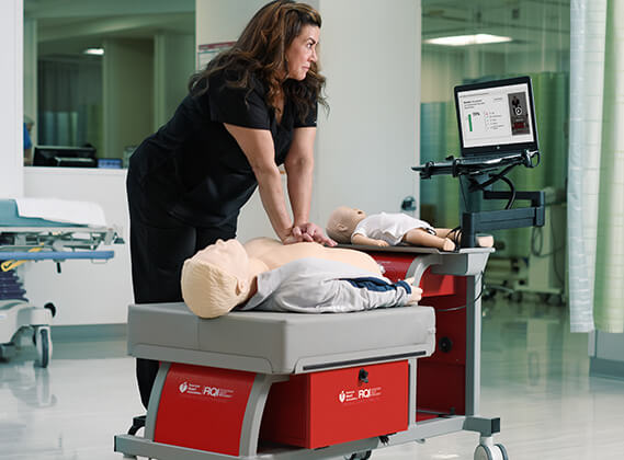 Nurse Performing CPR on RQI Station