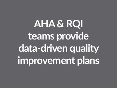 AHA & RQI teams provide data-driven quality improvement plans
