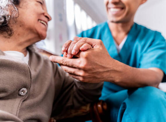Nurse with a patient.