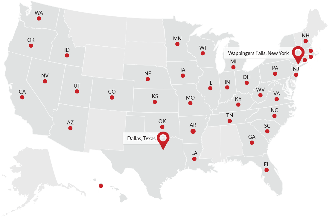 RQI Team Location Map